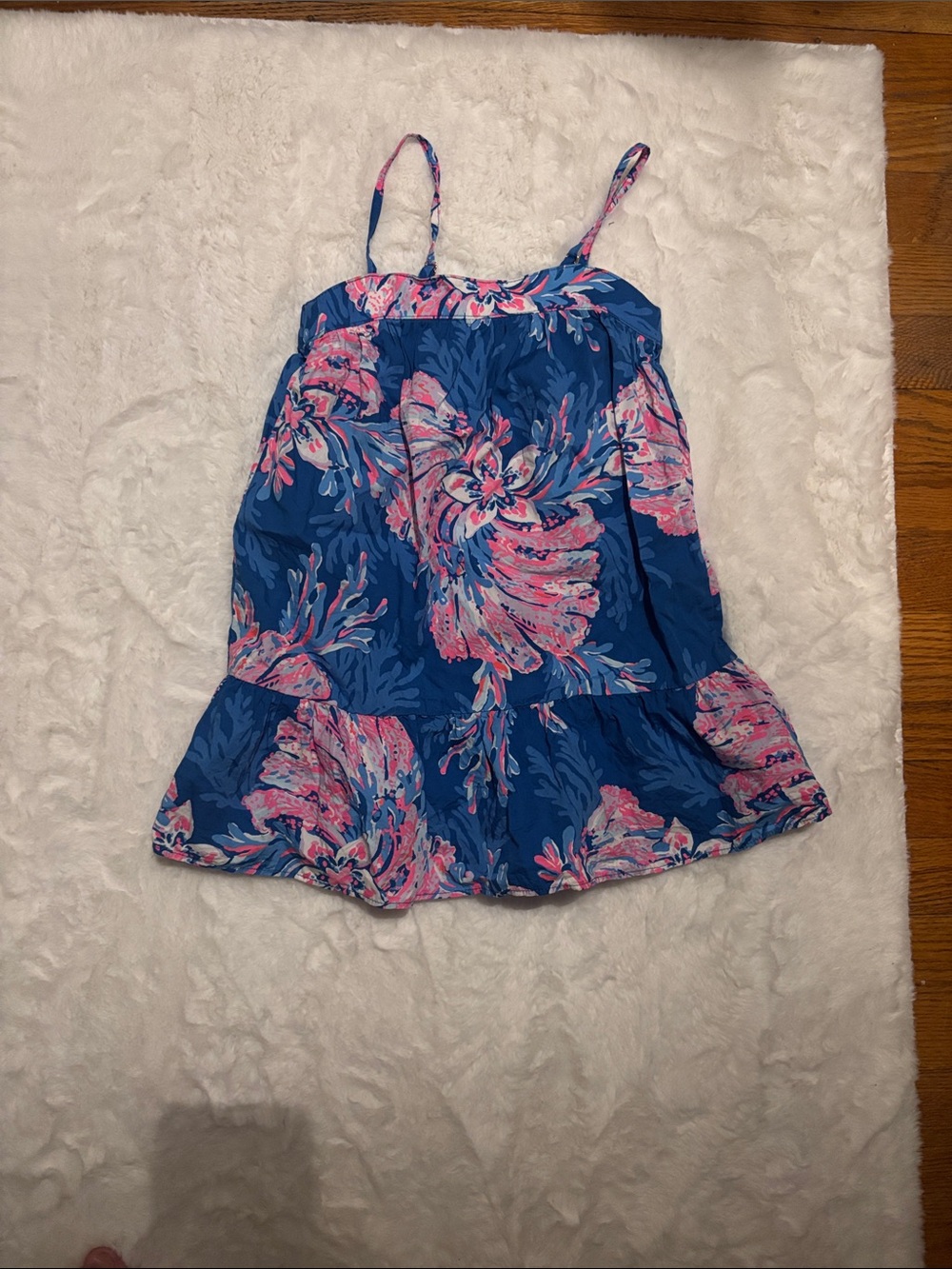 Lilly Pulitzer Blue and Pink Girls sun dress